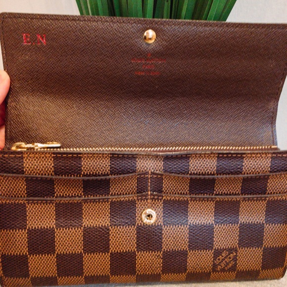 (Sold) Louis Vuitton Sarah Wallet Damier Ebene - Picture 3 of 10